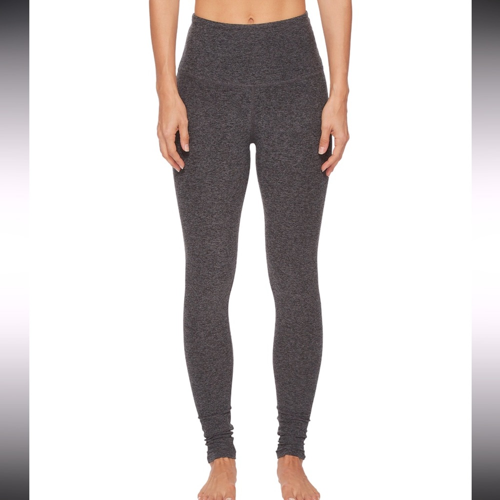 beyond yoga charcoal/black spacedye high waisted long leggings sz L